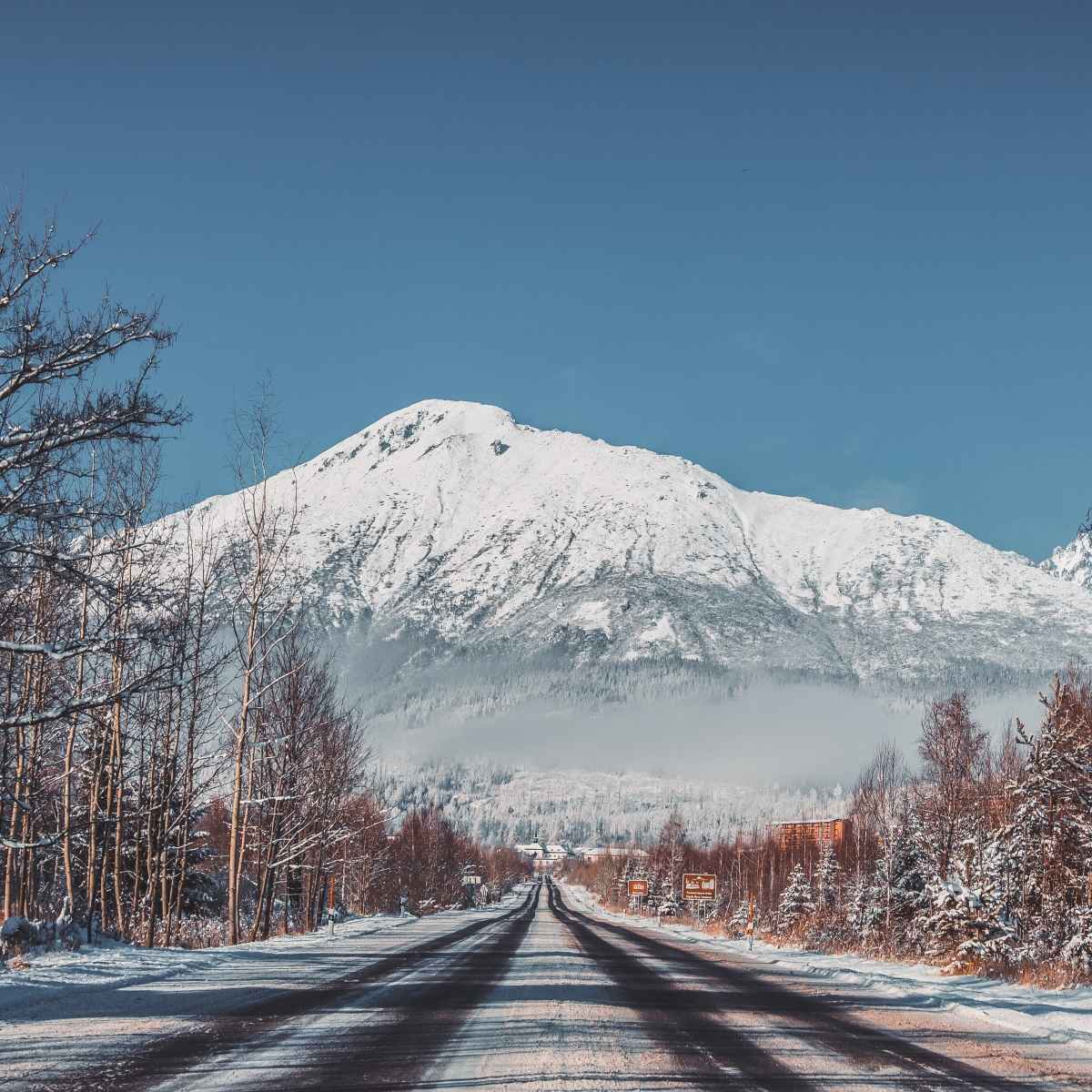 vägen till Zakopane på vintern