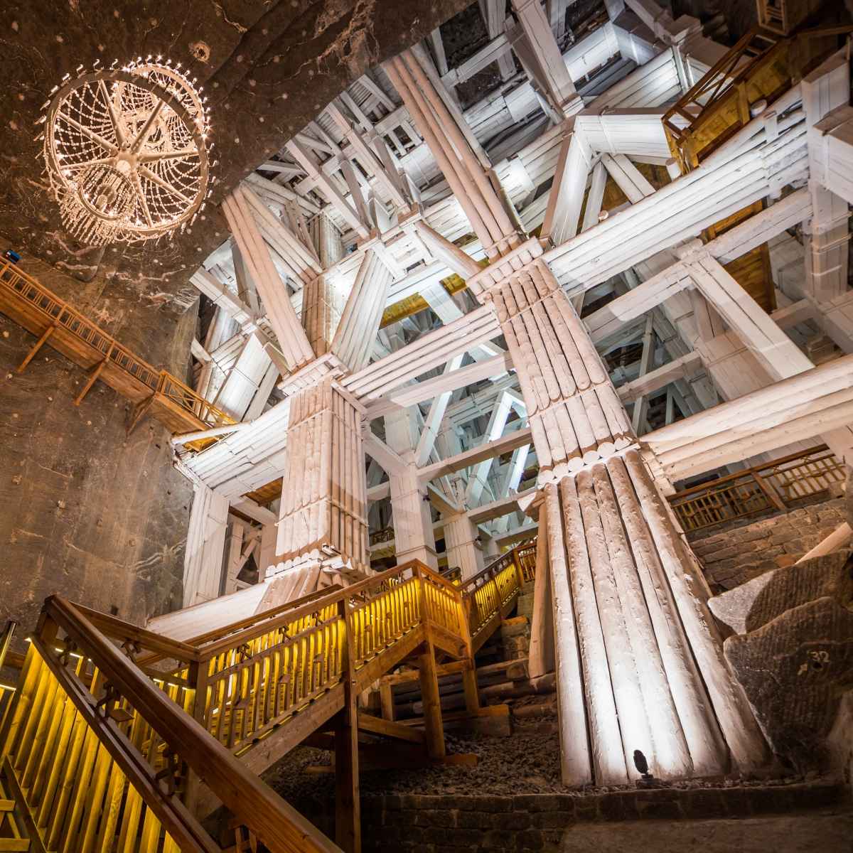 Wieliczka saltgruva underjordiska trappor