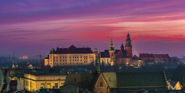 Krakow nattetid, Jagiellonian University, Gamla stan Krakow, obehaglig rundtur i Krakow