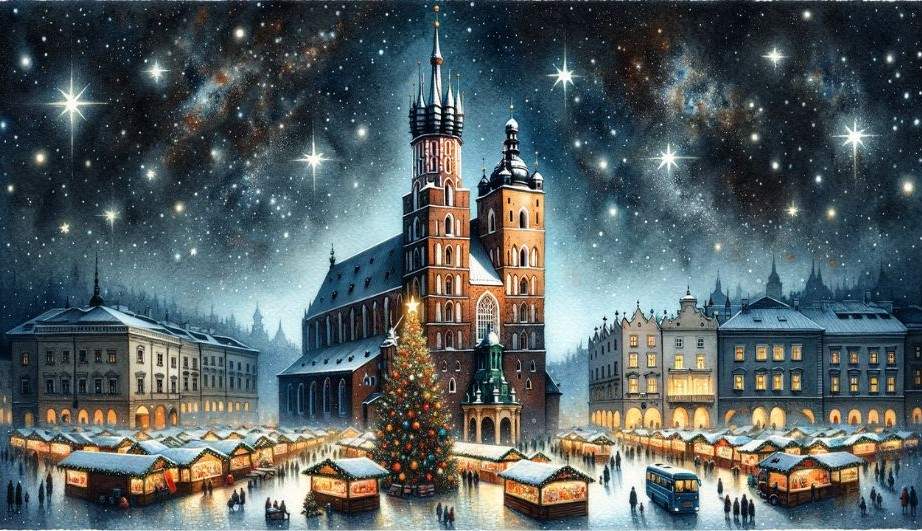Julmarknad i Krakow 2023: Ett Vinterunderland