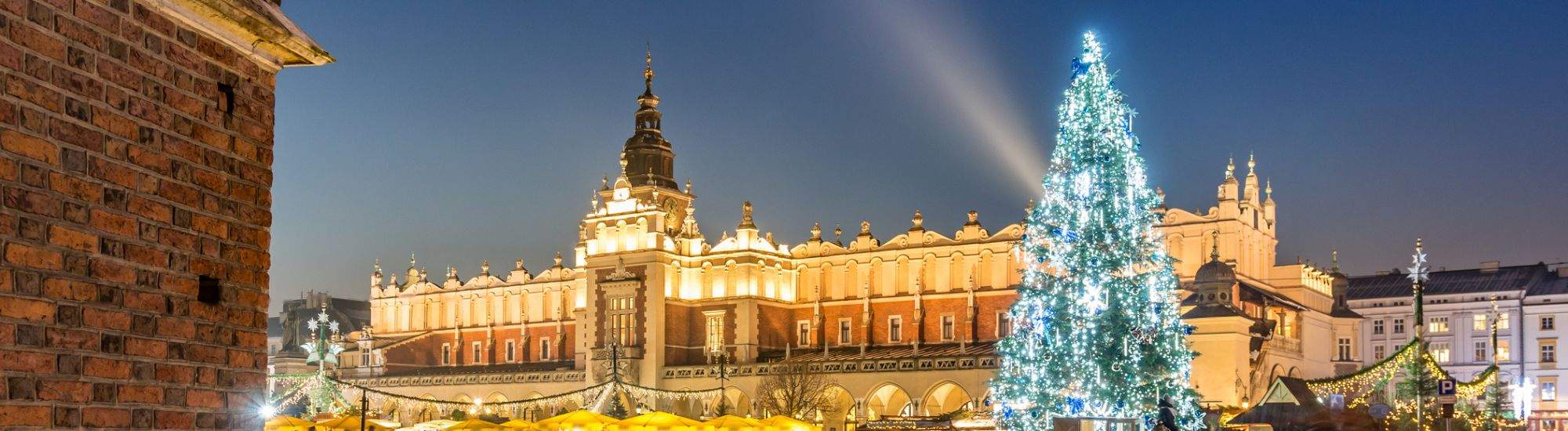 Julmarknad i Krakow 2023: Julgransbelysning på Stora Torget